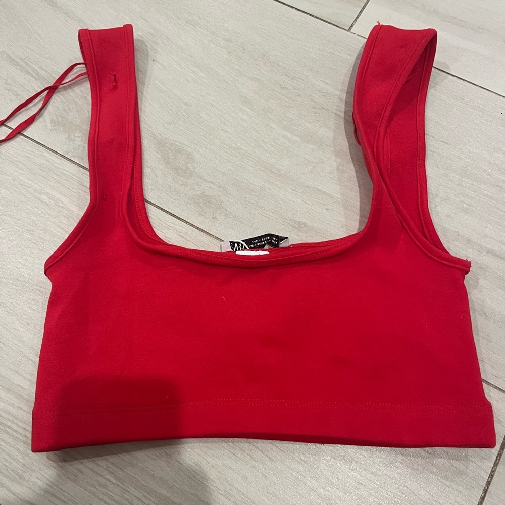 Red going out zara top